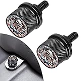 vis antivol selle harley Matériau durable : fabriqué en aluminium de haute qualité, anti-corrosion et antirouille, durable et anti-corrosion, vis de montage en billettes d'aluminium noir pour siège arrière, le temps indiquera comment il tient.