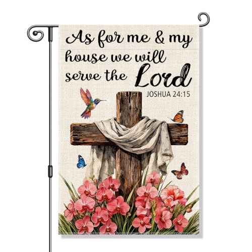 Perfectinsoy As for Me and My House We Will Serve the Lord Garden Flag