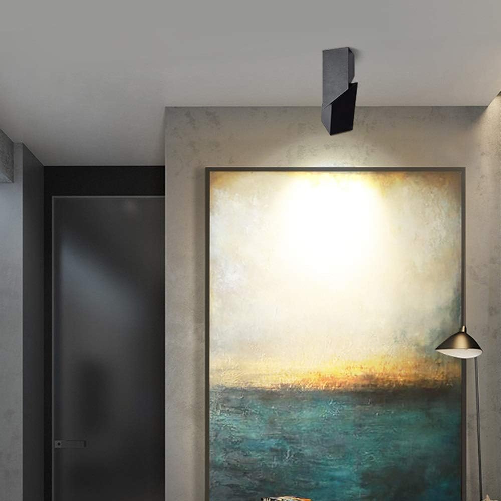 Recessed 90° Foldable Spotlight 360° Rotatable Ceiling Lighting Fixture Surface Mounted Downlight 7W AC 110-240V 3000K/4000K/6000K Ceiling Spot Lights for Picture Display Cloth Store Dining Room