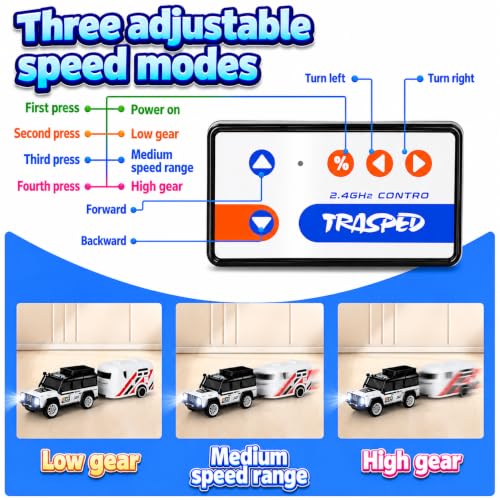 Image of Magicwand【Pack of 1 R /c Rechargeable【Type-C Charging】 2-in-1 Miniature Defender with Trailer & Led Lights【1 Random Color Will be Shipped】