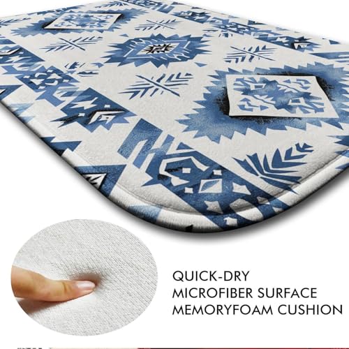 Tapis de bain en mousse à mémoire de forme VCS style bohème moderne absorbant taille M - 4