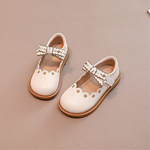 Girls Toddler/Little Kid/Big Kid Sandals Leather Anti Slip Lightweight Sandals Fashion Summer (White, 11.5 Little Child)3