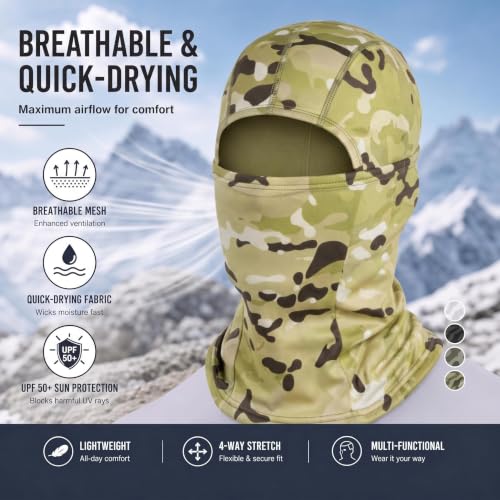 Image of Balaclava Ski Mask Sun Protection Hood Face Cover Full Head Mask for Hunting Fishing Skiing