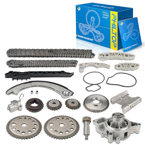 PHILTOP Engine Timing Chain Kit with Water Pump, Compatible with Chevrolet Cobalt 2005-2010, Chevrolet Malibu 2004-2008 and Chevrolet HHR 2007-2008, Compatible with(See Discription) by PHILTOP - Used condition - US$73.72