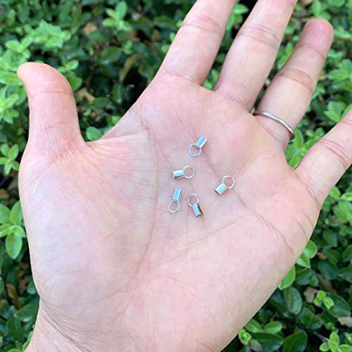 20Pcs Adabele Authentic 925 Sterling Silver Crimp End Caps Barrel With Loop For 2Mm (0.08 Inch) Beading Cord Wire Thread Jewelry Making Ss65-3 #TOP1