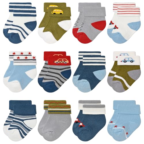 ZERULETS Kinder Babysocken Baby Jungen Mädchen Dicke Socken 12 Paare...