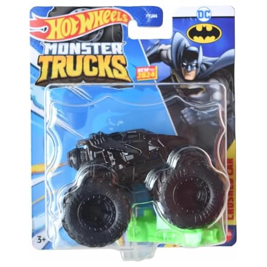 Hot Wheels Monster Trucks Batman Tumbler 1:64 Scale Crash Attack Super Smash