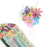 leyun Das perfekte Geschenk für jeden Anlass - 200 Pfeifenputzer, 90 Plüschbälle & 20 grüne Blumenstängel als Pfeifenreiniger, ideal für Weihnachten, Geburtstage, Muttertag und Valentinstag!