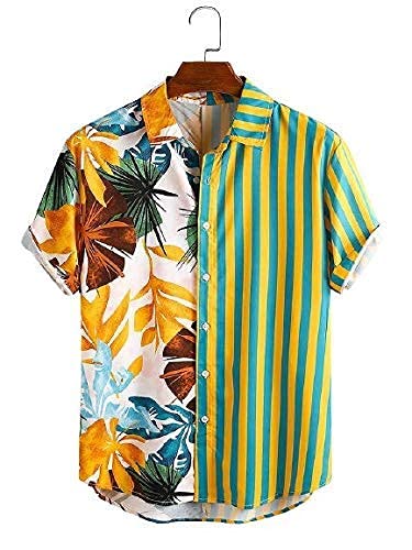 Funky Printed Shirt for Men. (X-Large, Yellow GOVA)-image-39