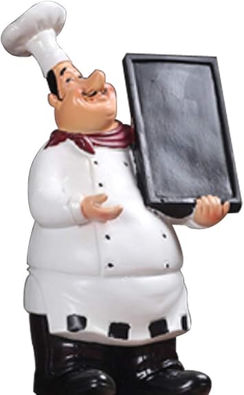 Counter Top Chef Figurine Collectible Kitchen Chef Decor Statue - Resin Cooking Chef Statue Collectible Figurine, Chef Cook Statue Home Kitchen Restaurant Decorative Ornaments