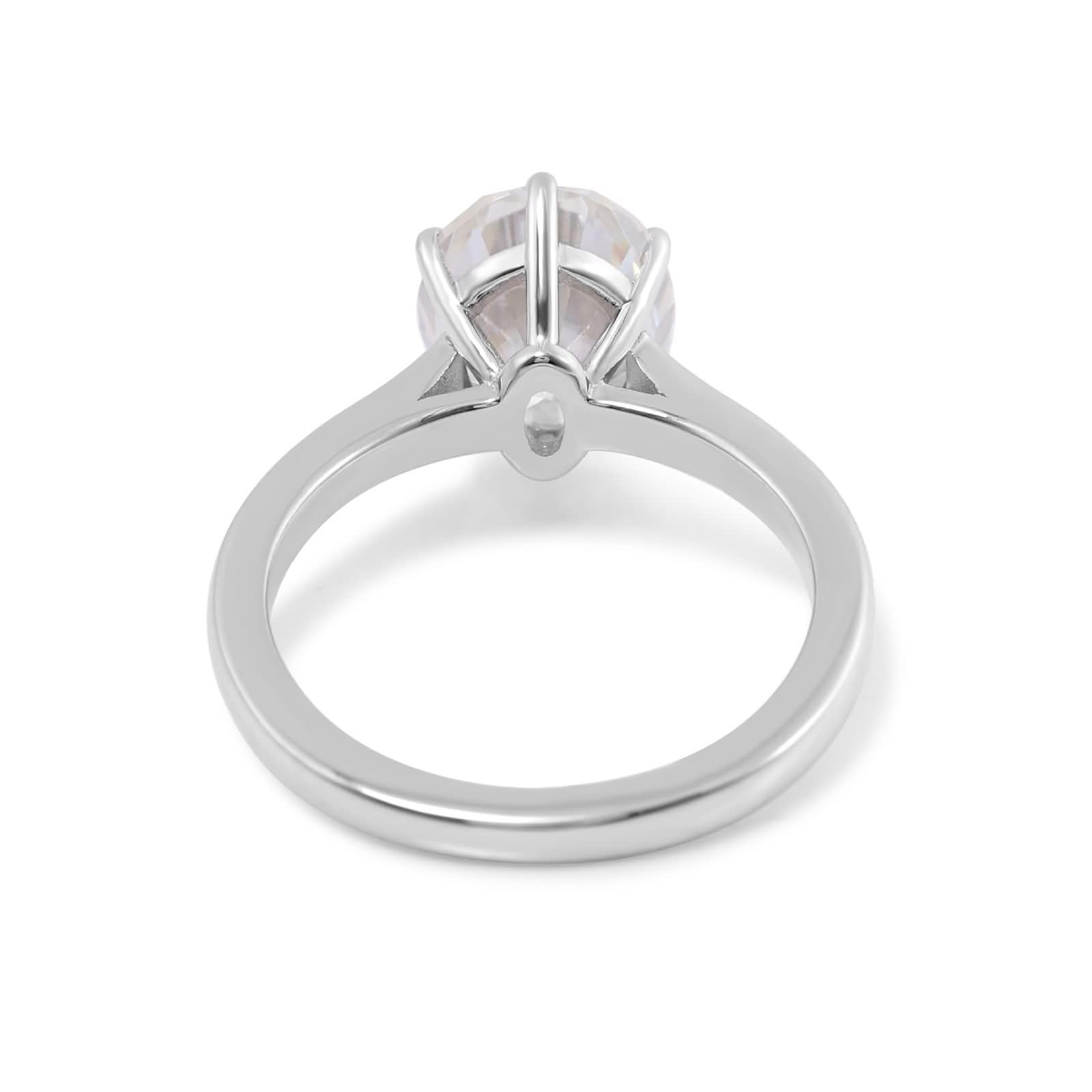 Wycian Pierścienie obietnicy 9K pierścionek 9K Moissanite 6 pazurów samotny owalny z moissanitem rozmiar H 1/2 moda dla kobiet biżuteria noworoczna