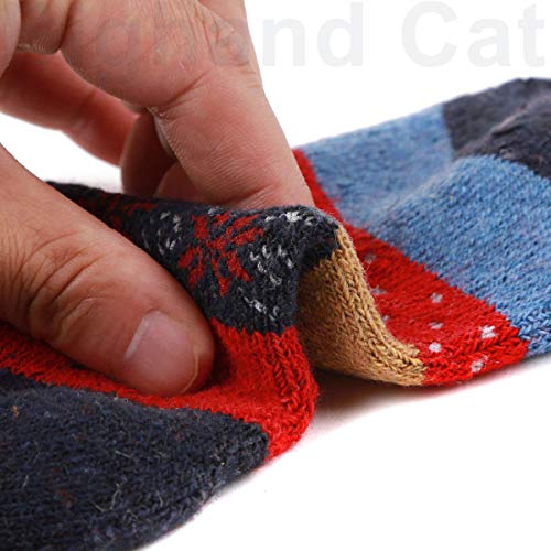 Image of IIG 5 Pairs Women's Vintage Style Thick Wool Warm Winter Crew Socks