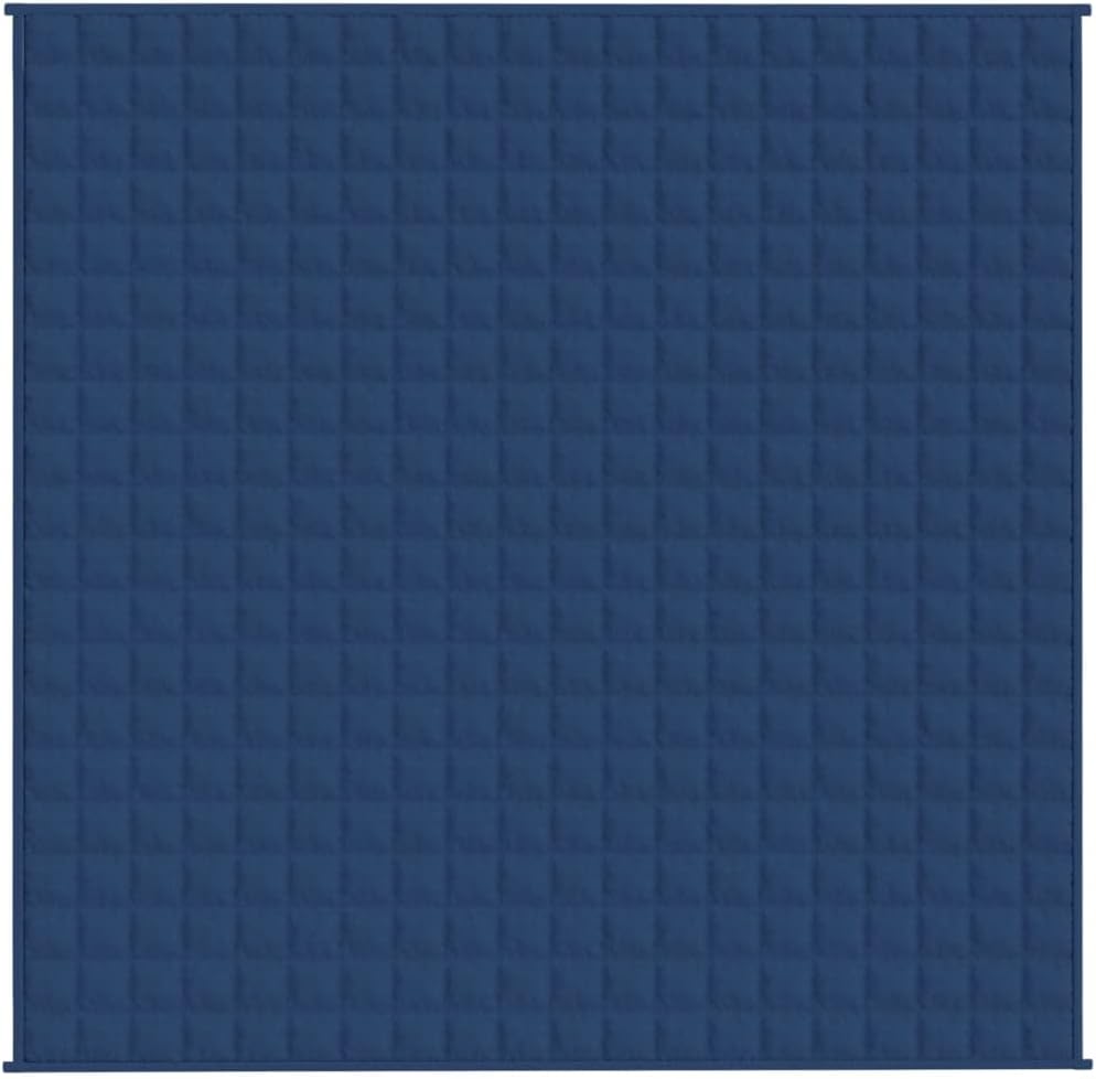 vidaXL Weighted Blanket Blue Polyester Large Weighted Blanket Square