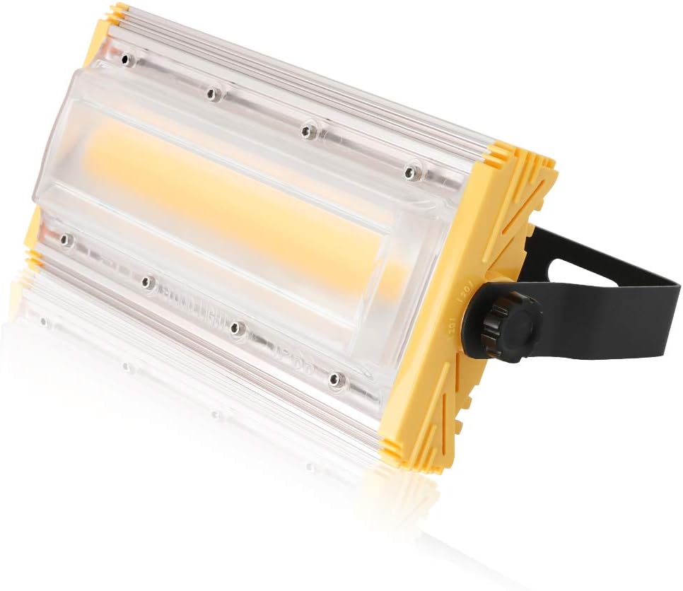 LED Floodlights,Super Bright Outdoor Work Light 50W IP66 Waterproof Outdoor Floodlight for Garage, Garden, Lawn and Yard,4000LM 3000K Warm White
