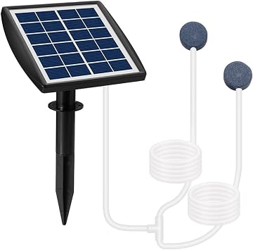 Submersible Sump Pump Solar Water and Air Pump High-Efficiency Aerator 2W Fish Tank Aerator 1L Two-Mode Outdoor Air Oxygen Solar Oxygen Pump Transfer Pump