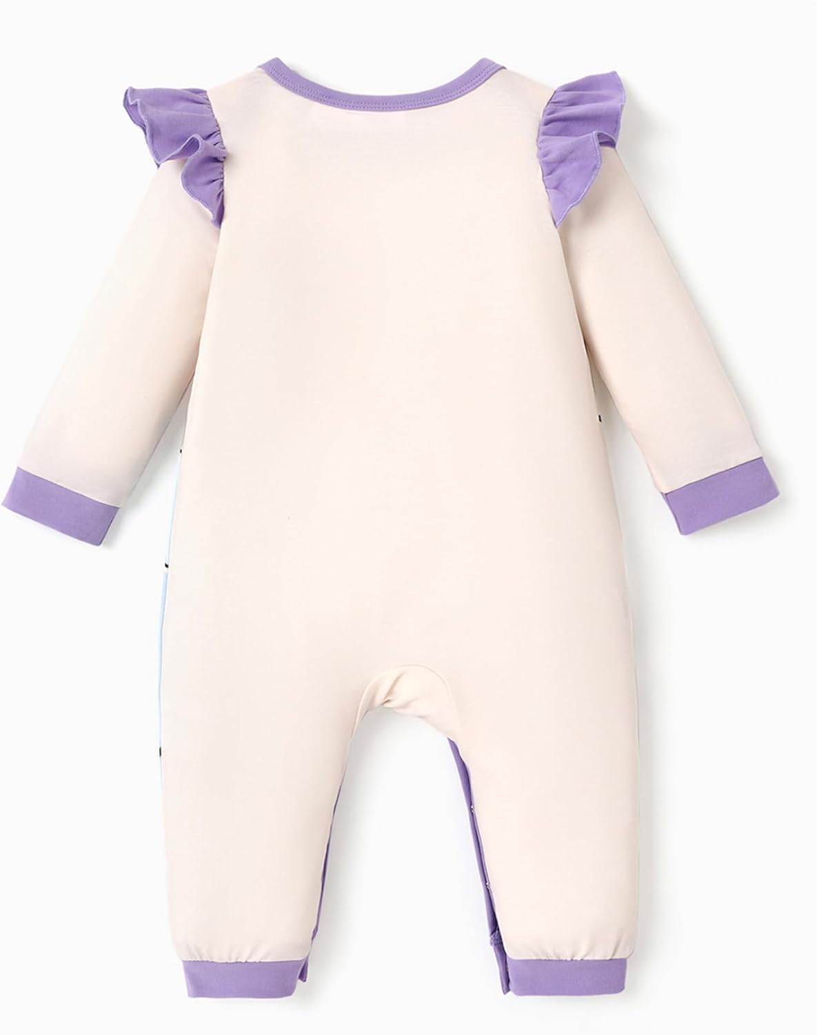 Disney Stitch Princess Cinderella Ariel Minnie Winnie Baby Girls Ruffle Long Sleeve Romper Bodysuit for Newborn to Toddler - Image 2