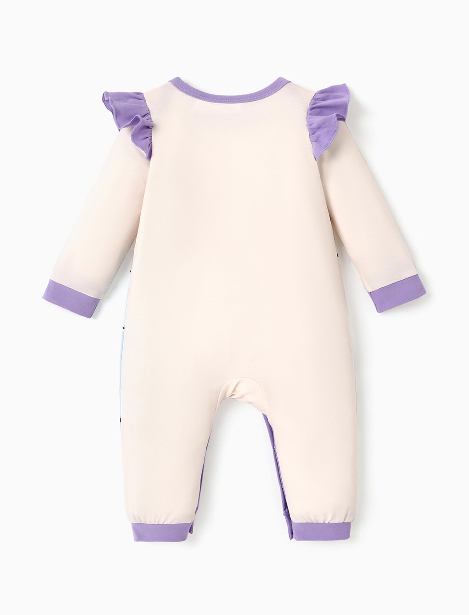 Disney Princess Cinderella Baby Girls Romper: Long Sleeve Apricot Ruffle Jumpsuit - Fall Baby Girl Clothes for Daily and Birthday Gift 0-3 Months