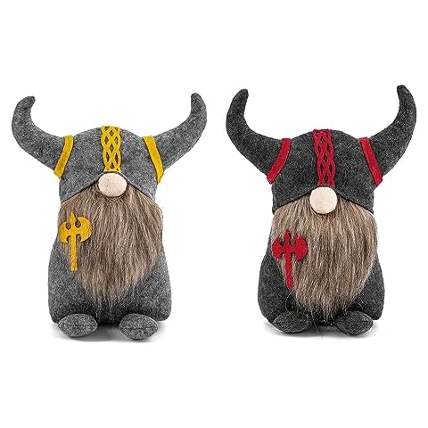 Bnibol 2PCS Viking Gladiator Home Gnomes Decoration, Axe Plush Standing Doll, Perfect for Interior Decoration or Gifts for Family, Friends, Colleagues(S) Cover