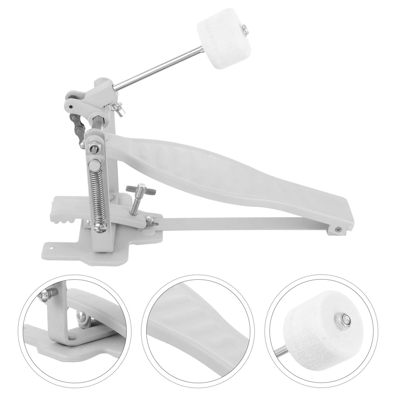 FOMIYES Pedale Grancassa Singolo per Batteria, Accessorio Professionale per Strumento a Percussione, Parte di Ricambio Durevole per Kit Batteria Acustica ed Elettronica, Adatto