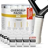 Palbea Grip Padel Extra Adherente - Overgrips Padel Blanco. Paquete de 60 - Overgrip Padel Alta Absorción del Sudor. Cinta de Agarre Antideslizante. Grip Pala Padel Blando. Accesorios Padel