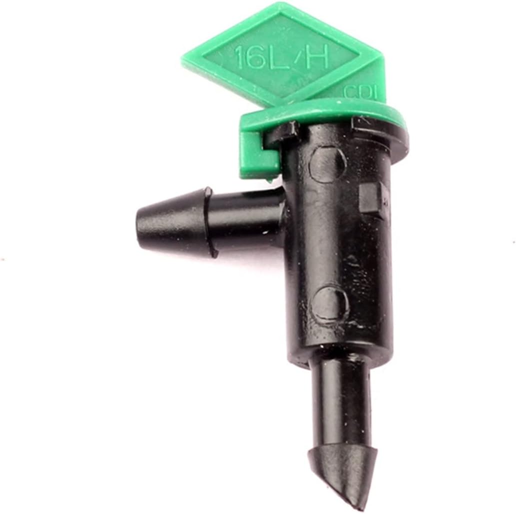 Hose Connector Adapter 100 Pieces of Green 16L/H Fllauncher Durablericultural Plant Irrigation Drip Irrigation Emitter Detachable Dripper Gardening Dripper