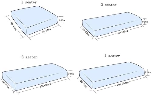Miniatura 2 de Protectores de cojín para el hogar, funda de cojín para sillasofá biplazasofá, funda de cojín de alta elasticidad, poliéster y elastano, protege el