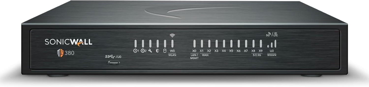 SonicWall TZ380 - Secure Upgrade - 3-Year Advanced Edition with 1 Year CSE (03-SSC-6961) - NGFW with 3YR Advanced Protection Service Suite - 1.5 Gbps Throughput, 1 Gbps Threat Prevention