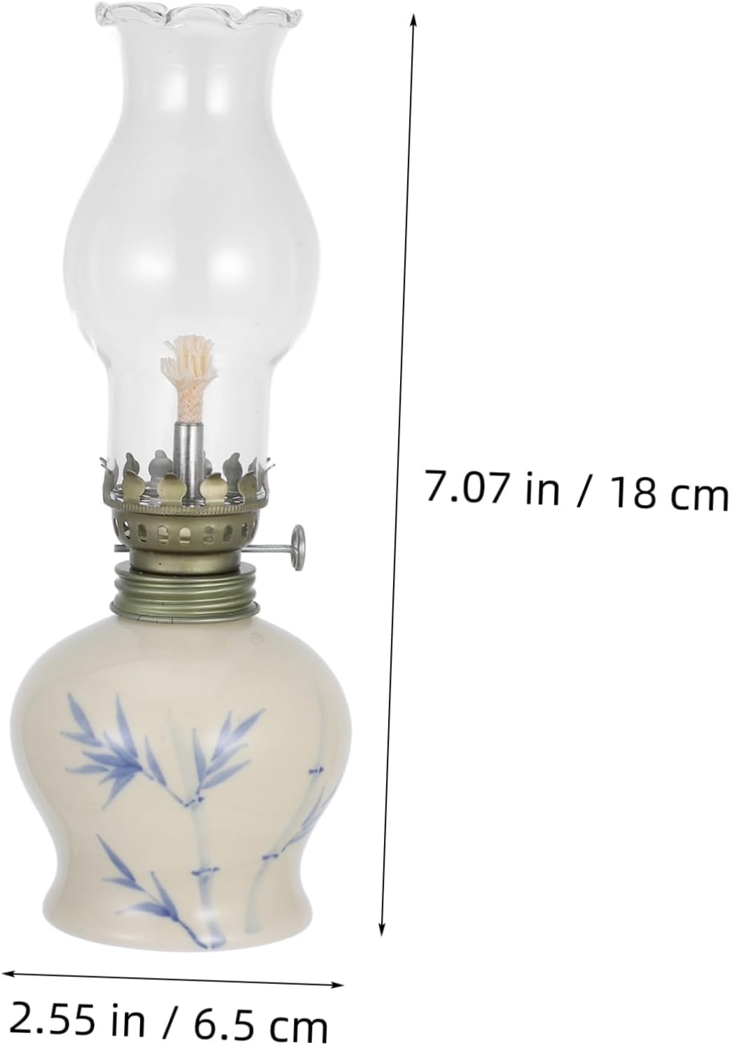 Emergency Led Kerosene Lamp Vintage Design Refillable Glass Oil Lantern for Indoor Outdoor Decor