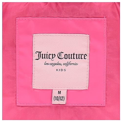 Image of Juicy Couture Girls Coat, Faux Fur Hooded Winter Jacket, Warm Padded Parka Hoodie, Kids Heavyweight Winter Coat