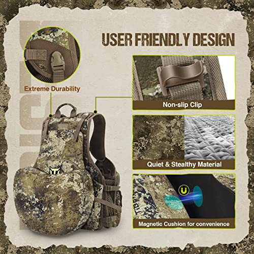 Tidewe Turkey Vest With Seat Cushion, Hunting Vest With Game Pouch，Hunting Clothes For Men Women (Truetimber Strata) #TOP4