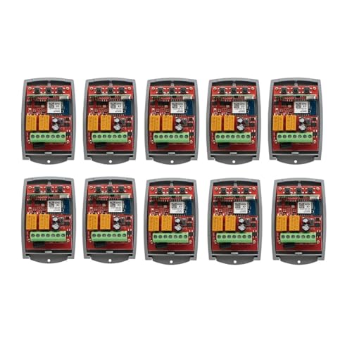 CFWWSAQ Motor Puerta Corredera Receptor de Puerta de Garaje Tuya, 2 Canales, 433mhz, 433,92 MHz, Interruptor Controlador multimarca de código rodante Fijo Universal(AC DC 7-32V WiFi X10)