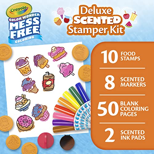 Crayola Color Wonder Mess Free Coloring Set, 50 Blank Coloring Pages, Scented Color Wonder Stamps and Markers, Refill Set by Crayola - Image 4