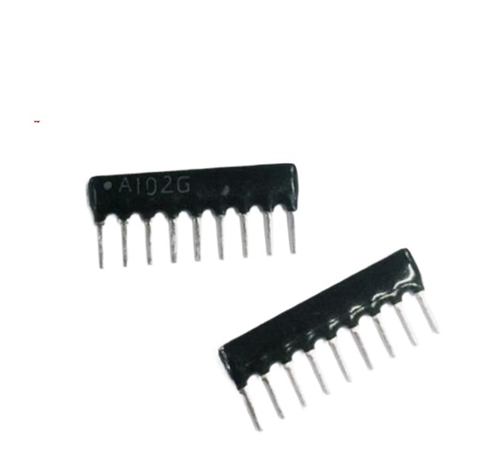 FLEYYXBN 5value*10pcs=50pcs Network Resistor Kit A09 101 471 102 472 103 9PIN Exclusion Resistor 100R 470R 1K 4.7K 10K Ohm Assorted Kit