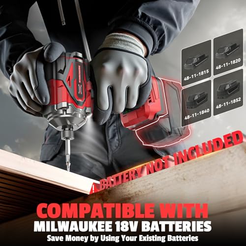 DIYtoolifz 1/4 Inch Cordless Impact Driver Compatible with Milwaukee 18V Battery (Tool Only), 2800 in-lbs Brushless Motor, 3-Speed (0–3900 RPM) Compact & Portable Driver for DIY Projects, Auto-Stop by DIYtoolifz - Image 4