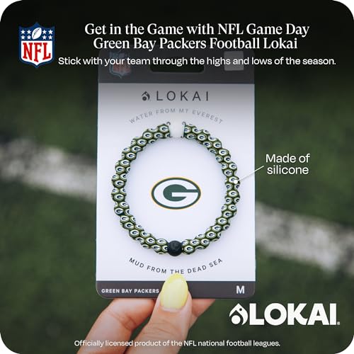NFL Licensed Packers Beaded Silicone Bracelet for Women & Men, M Jewelry by Lokai - Image 2