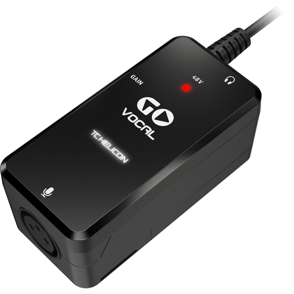 TC Helicon GO VOCAL Microfono preamplificatore di alta qualità per dispositivi mobili | Registra audio di qualità direttamente su dispositivi iOS, Android, Mac e PC | Nero