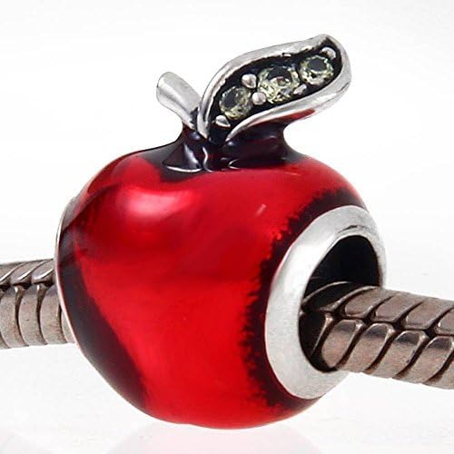 SNOW WHITE'S APPLE Charm - Authentic 925 Sterling Silver - Fit European Bracelet - Image 5