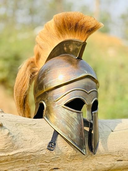 Corinthian Helmet | Spartan Helmet | Greek Helmet for Costumes and Display | Mediveal warable LARP Halloween Costume
