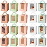 werbesets bedruckt Natürliches Material] Die Cupcake Boxen besteht aus umweltfreundlichem und haltbarem Karton in Lebensmittelqualität, der sicher, zuverlässig und nicht leicht verformbar ist.
