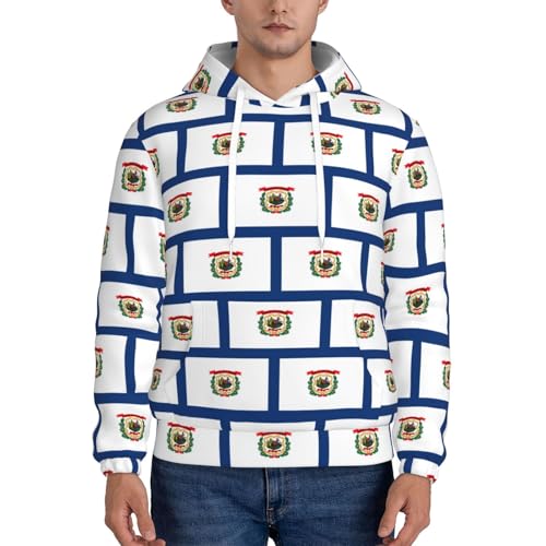 Sweat à capuche Virginie-Occidentale EdWal pour homme en polyester avec poche