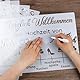 8pcs Hochzeit Schablonen zum Malen Wiederverwendbar Malschablonen für Hochzeit Willkommensschild Personalisiert Hochzeitsdeko Willkommen Welcome Schild Malvorlagen Buchstaben Tischplan 41x29cm