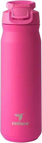 Miniatura 14 de REDUCE Hydrate Pro - Botella de agua aislada de acero inoxidable de 32 onzas, tapa abatible a prueba de fugas, apta para lavavajillas, sin BPA,
