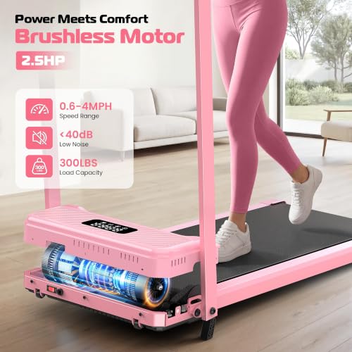 Image of ANCHEER Walking Vibration Pad with Incline-Foldable Treadmill for Home