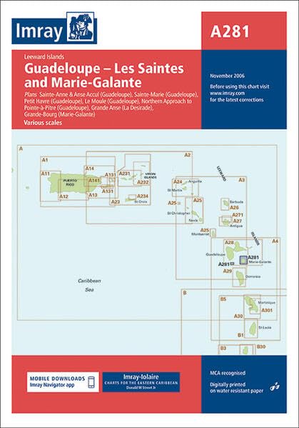 Imray Iolaire Chart A281 2007: Guadeloupe - Iles Des Saintes