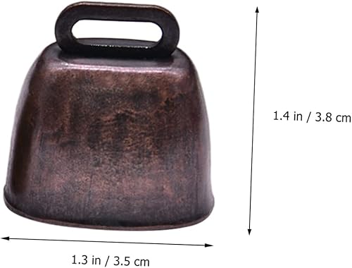Miniatura 6 de SUPVOX Juego de campanas de artesanía antigua, 2 unidades, campanas de vaca grandes, mango decorativo, accesorio agrícola