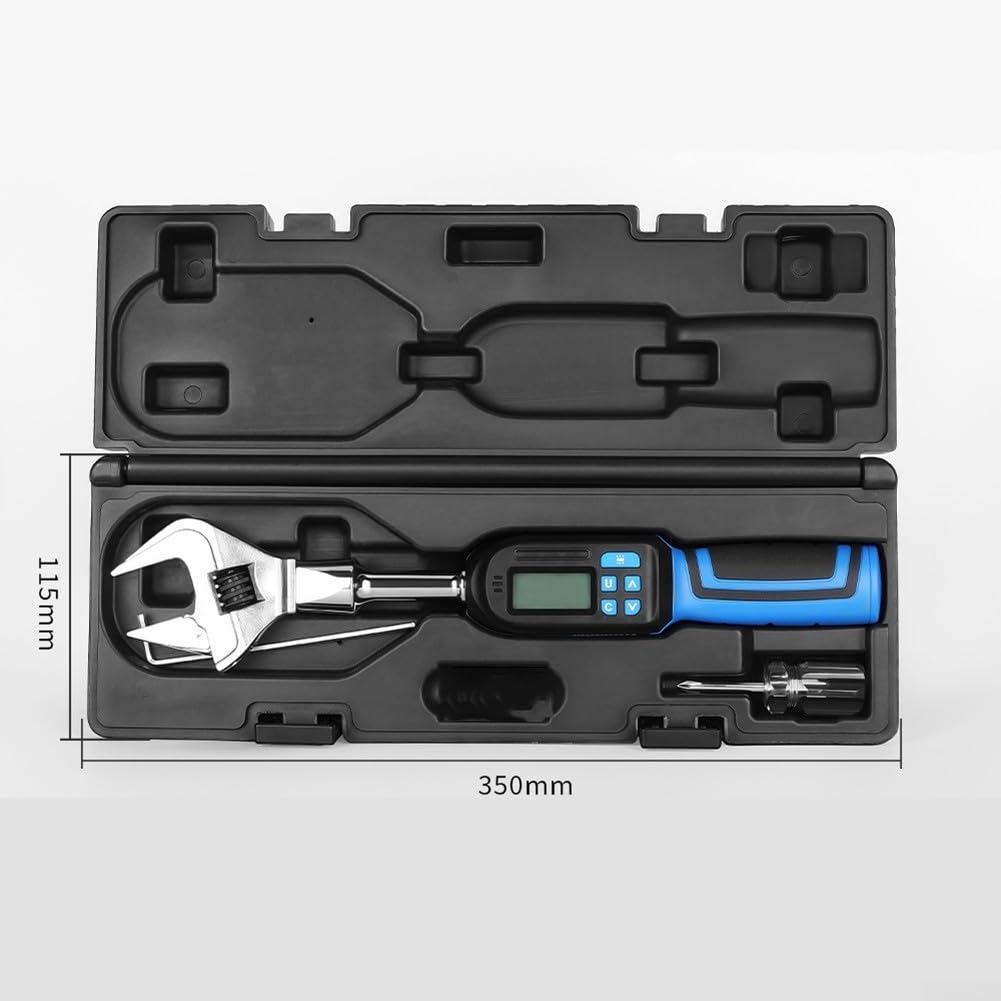Lecreatekit Llave dinamométrica digital de 6,8 a 135 Nm, herramienta de clic ajustable con LED para coche, bicicleta, motocicleta, tuerca de llanta de rueda
