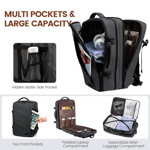 Sac A Dos Voyage Cabine : LOVEVOOK Sac à Dos Cabine 30L, Grand Sac a Dos Voyage Avion Homme Fem... – Image 4