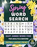 Extra Large Print Spring Word Search: Jumbo Words Seek & Find Puzzle Book for Seniors & Adults, 55 Cozy Spring Themed Puzzles for Relaxation & Easy ... Large Print Words Search Books, Jumbo Font)
