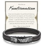 EPVID Konfirmation Geschenk Junge, Konfirmationsgeschenke für Jungen, Armband zur Konfirmation mit Karte Kreuz, Konfirmationsgeschenk für Jungs Sohn Bruder Neffen Enkel Patensohn von Mama Papa Paten