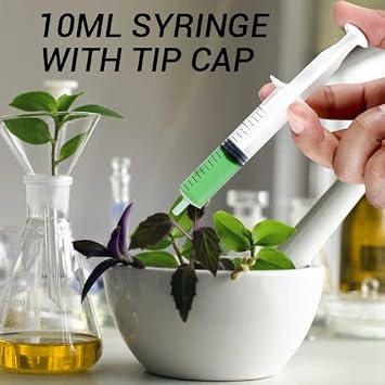 100 Pack 10ml Syringes with Cap, Luer Slip Tip, 10cc syringe Whole Pack Bulk Sterile Sealed, No Needle
